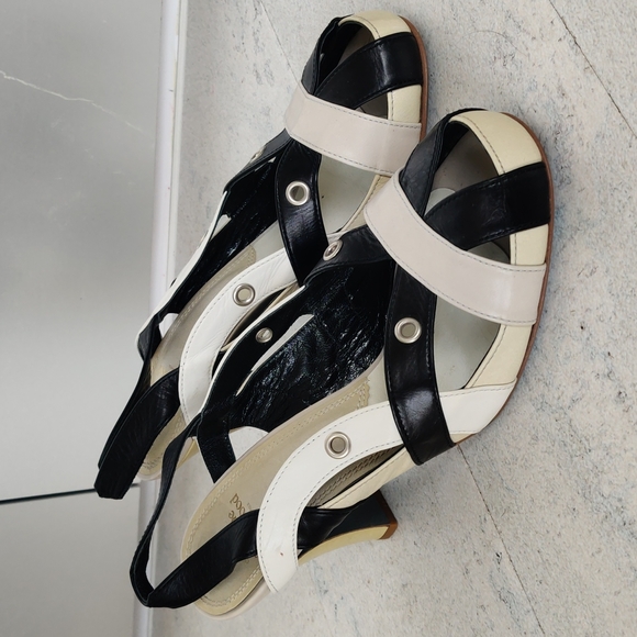 Vivienne Westwood Rare Vintage Sling Back Sandals Heel Shoe two and three tone - Picture 3 of 5